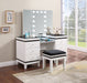 Talei 6-drawer Vanity Set with Hollywood Lighting Black and White - U&U Home Budget Furniture (Carteret, NJ)