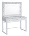 Umbridge 3-drawer Vanity with Lighting Chrome and White - U&U Home Budget Furniture (Carteret, NJ)