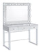 Umbridge 3-drawer Vanity with Lighting Chrome and White - U&U Home Budget Furniture (Carteret, NJ)