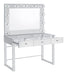 Umbridge 3-drawer Vanity with Lighting Chrome and White - U&U Home Budget Furniture (Carteret, NJ)