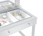 Umbridge 3-drawer Vanity with Lighting Chrome and White - U&U Home Budget Furniture (Carteret, NJ)