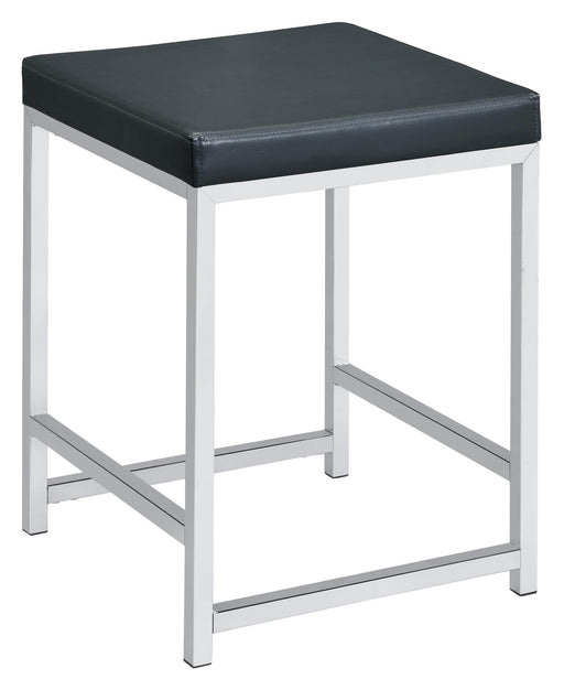 Afshan Upholstered Square Padded Cushion Vanity Stool - U&U Home Budget Furniture (Carteret, NJ)
