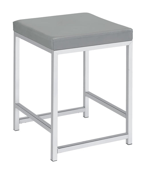 Umbridge Upholstered Square Padded Cushion Vanity Stool - U&U Home Budget Furniture (Carteret, NJ)