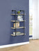Elmcrest 24-inch Wall Shelf Black and Grey Driftwood - U&U Home Budget Furniture (Carteret, NJ)