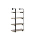 Elmcrest 24-inch Wall Shelf Black and Grey Driftwood - U&U Home Budget Furniture (Carteret, NJ)