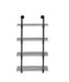 Elmcrest 24-inch Wall Shelf Black and Grey Driftwood - U&U Home Budget Furniture (Carteret, NJ)
