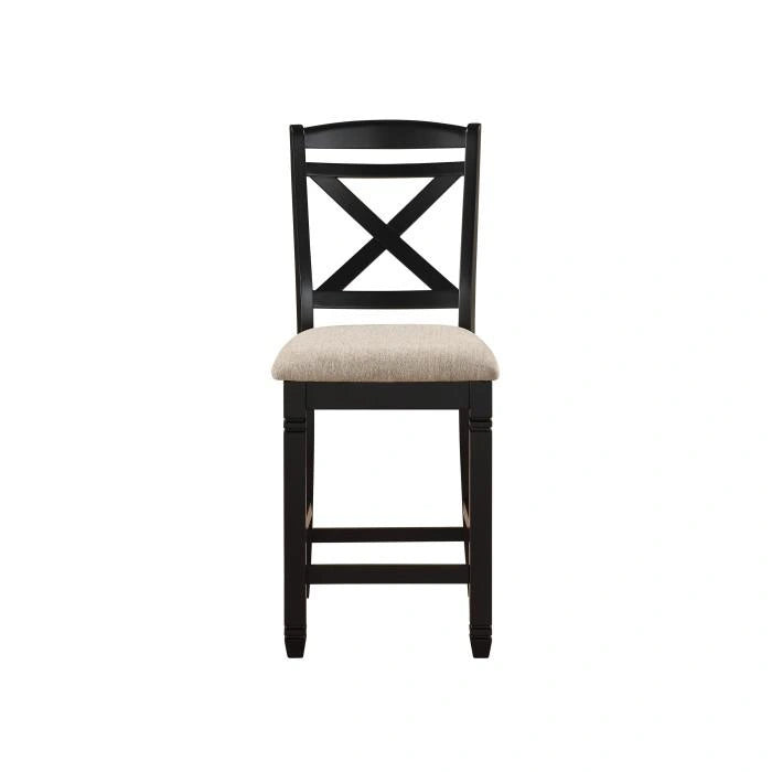 Baywater Counter Height Chair in Black (Set of 2)