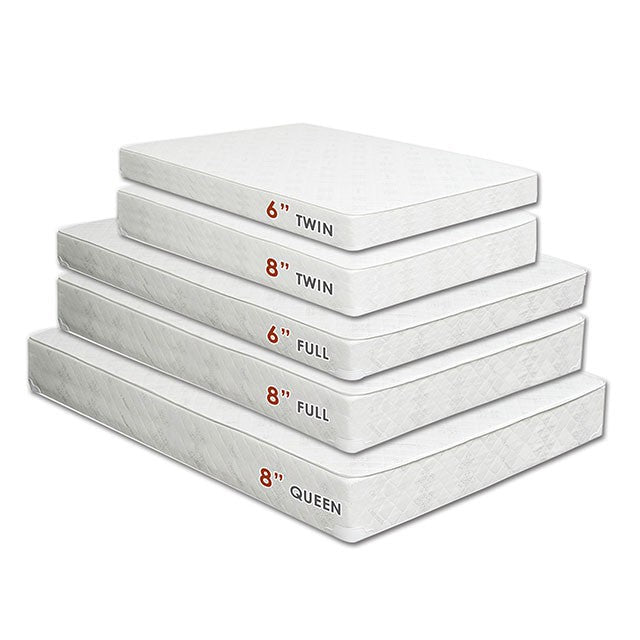 Daisy White 8" Bunkie Board Combo Mattress, Full - U&U Home Budget Furniture (Carteret, NJ)