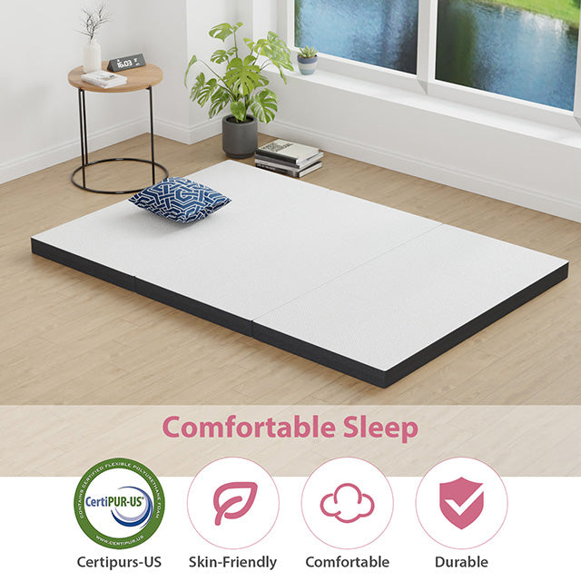 Hollyhock 3" Full Tri-Fold Memory Foam Topper - U&U Home Budget Furniture (Carteret, NJ)