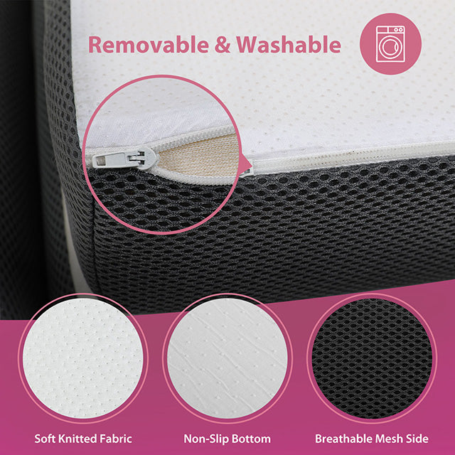 Hollyhock 3" Full Tri-Fold Memory Foam Topper - U&U Home Budget Furniture (Carteret, NJ)