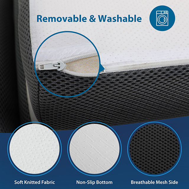 Hollyhock 3" Twin XL Tri-Fold Memory Foam Topper - U&U Home Budget Furniture (Carteret, NJ)