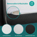 Hollyhock 4" Queen Tri-Fold Memory Foam Topper - U&U Home Budget Furniture (Carteret, NJ)
