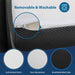 Hollyhock 4" Twin XL Tri-Fold Memory Foam Topper - U&U Home Budget Furniture (Carteret, NJ)