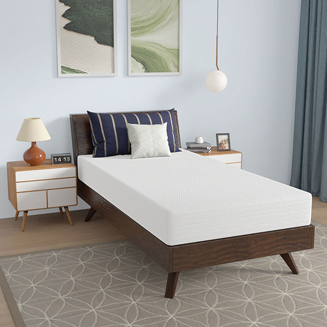 Nasturtium 8" Twin Bamboo Charcoal Infused Memory Foam - U&U Home Budget Furniture (Carteret, NJ)