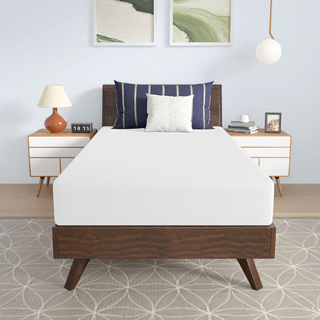 Nasturtium 8" Twin Bamboo Charcoal Infused Memory Foam - U&U Home Budget Furniture (Carteret, NJ)