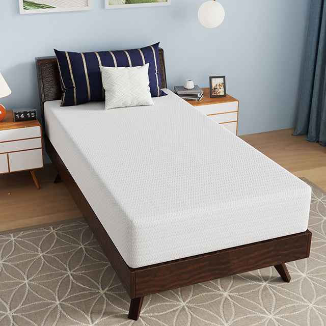 Nasturtium 10" Twin Bamboo Charcoal Infused Memory Foam - U&U Home Budget Furniture (Carteret, NJ)