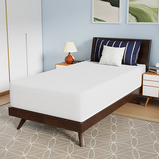Nasturtium 12" Twin Bamboo Charcoal Infused Memory Foam - U&U Home Budget Furniture (Carteret, NJ)