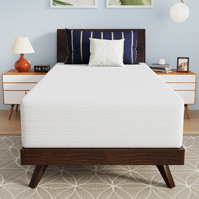 Nasturtium 12" Twin Bamboo Charcoal Infused Memory Foam - U&U Home Budget Furniture (Carteret, NJ)
