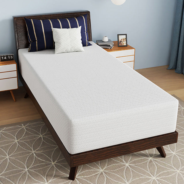 Nasturtium 12" Twin Bamboo Charcoal Infused Memory Foam - U&U Home Budget Furniture (Carteret, NJ)