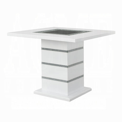 Elizaveta Counter Height Table With Pedestal Base - U&U Home Budget Furniture (Carteret, NJ)