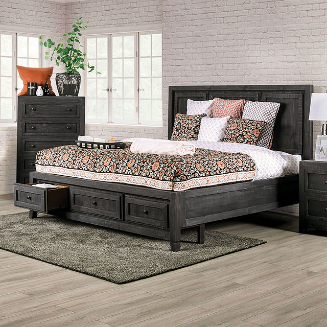 Oakridge Bed Brown & Grey - U&U Home Budget Furniture (Carteret, NJ)