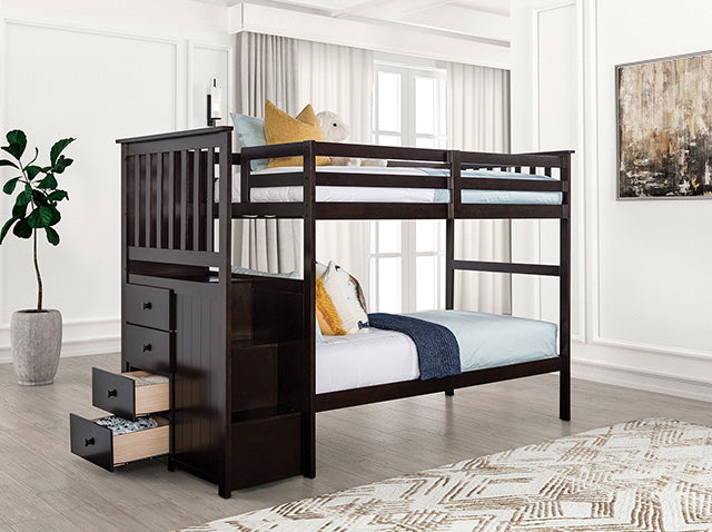 Ontario Twin/Twin Bunk Bed - U&U Home Budget Furniture (Carteret, NJ)