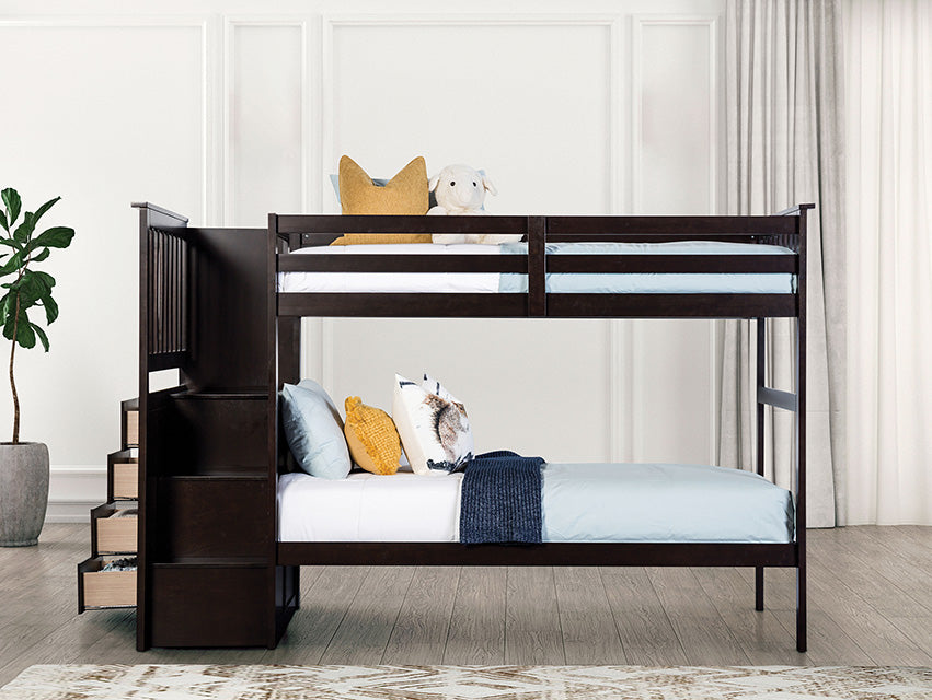 Ontario Twin/Twin Bunk Bed - U&U Home Budget Furniture (Carteret, NJ)