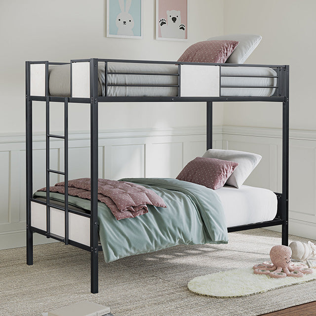 Molton Twin/Twin Metal Bunkbed - U&U Home Budget Furniture (Carteret, NJ)