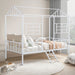 Rhonda Twin Loft Bed White, Silver, & Black - U&U Home Budget Furniture (Carteret, NJ)
