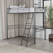 Myles Twin Loft Bed White, Silver & Black - U&U Home Budget Furniture (Carteret, NJ)