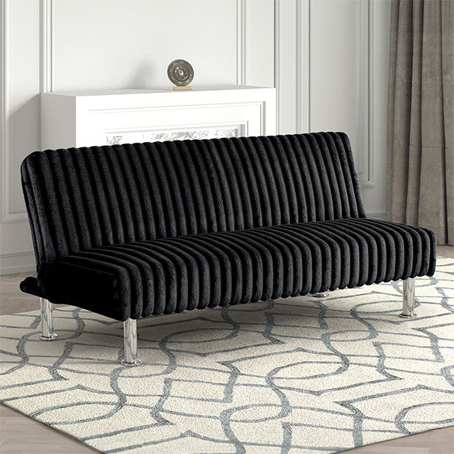 Hinwil Futon Sofa Bed Pink, Beige Grey, & Black - U&U Home Budget Furniture (Carteret, NJ)