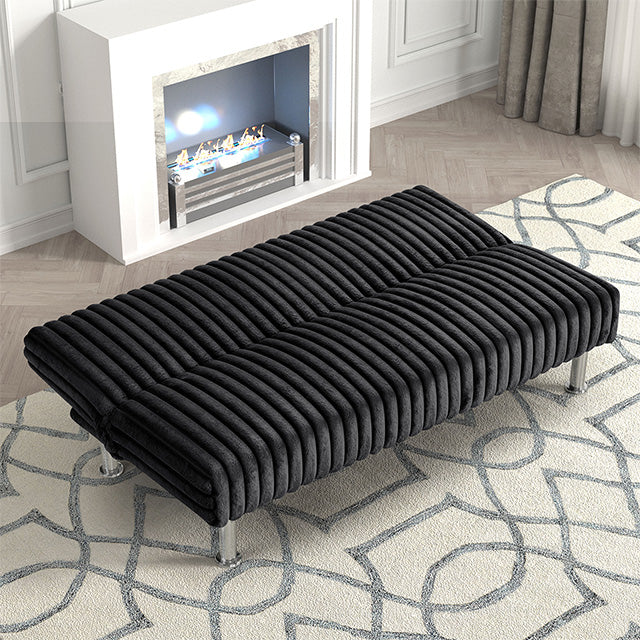 Hinwil Futon Sofa Bed Pink, Beige Grey, & Black - U&U Home Budget Furniture (Carteret, NJ)