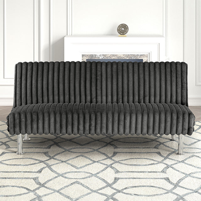 Hinwil Futon Sofa Bed Pink, Beige Grey, & Black - U&U Home Budget Furniture (Carteret, NJ)