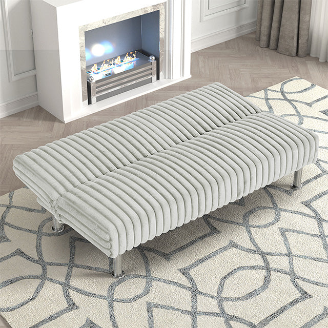 Hinwil Futon Sofa Bed Pink, Beige Grey, & Black - U&U Home Budget Furniture (Carteret, NJ)
