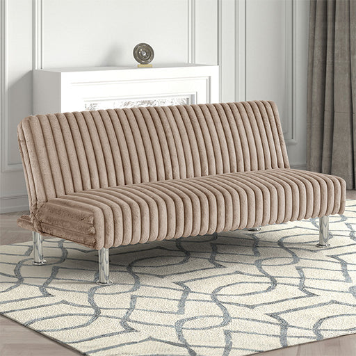 Hinwil Futon Sofa Bed Pink, Beige Grey, & Black - U&U Home Budget Furniture (Carteret, NJ)