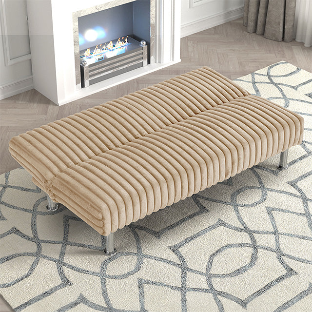 Hinwil Futon Sofa Bed Pink, Beige Grey, & Black - U&U Home Budget Furniture (Carteret, NJ)