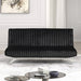 Villeneuve Futon Sofa Bed Black, Pink, & Grey - U&U Home Budget Furniture (Carteret, NJ)