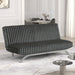 Villeneuve Futon Sofa Bed Black, Pink, & Grey - U&U Home Budget Furniture (Carteret, NJ)
