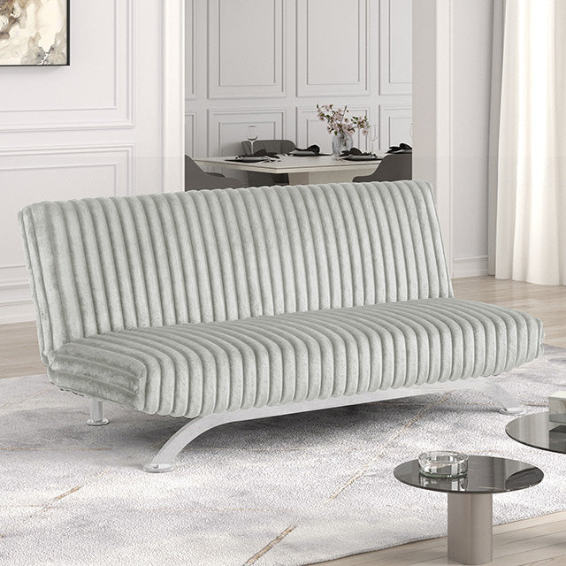 Villeneuve Futon Sofa Bed Black, Pink, & Grey - U&U Home Budget Furniture (Carteret, NJ)