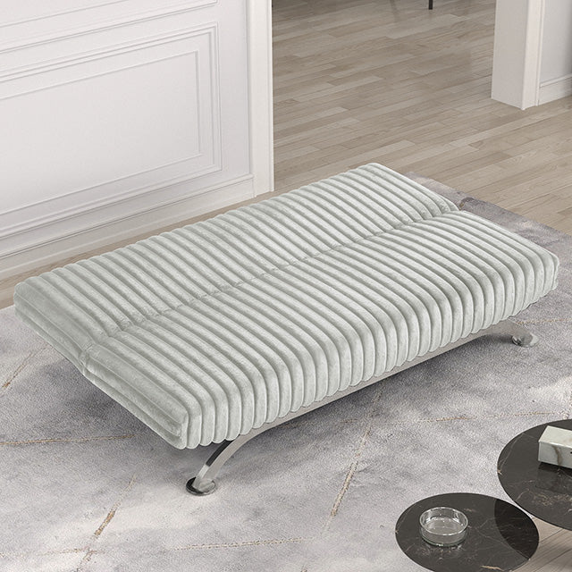 Villeneuve Futon Sofa Bed Black, Pink, & Grey - U&U Home Budget Furniture (Carteret, NJ)