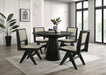 Tottenham 5 Pc Dining Table Set Black - U&U Home Budget Furniture (Carteret, NJ)