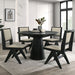 Tottenham 5 Pc Dining Table Set Black - U&U Home Budget Furniture (Carteret, NJ)