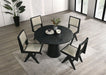 Tottenham 5 Pc Dining Table Set Black - U&U Home Budget Furniture (Carteret, NJ)