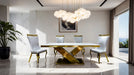 Palazzo Gold Chair (2/CTN) - U&U Home Budget Furniture (Carteret, NJ)