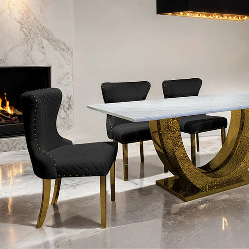 Portanova 7 Pc Dining Table Set - U&U Home Budget Furniture (Carteret, NJ)