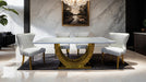 Portanova Gold Chair (2/CTN) - U&U Home Budget Furniture (Carteret, NJ)