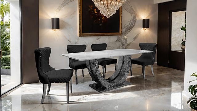 Portanova 7 Pc Dining Table Set - U&U Home Budget Furniture (Carteret, NJ)