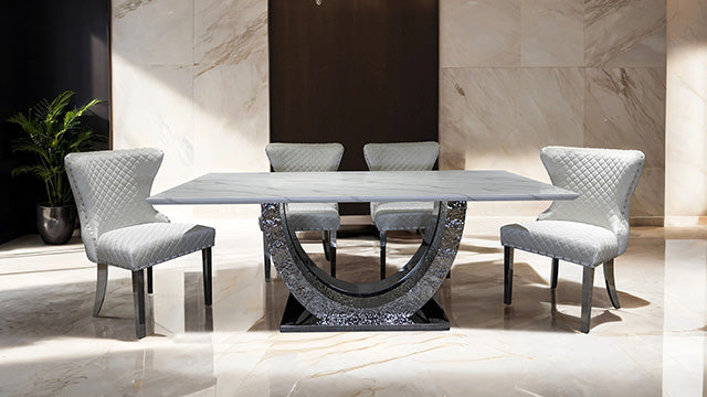 Portanova 7 Pc Dining Table Set - U&U Home Budget Furniture (Carteret, NJ)