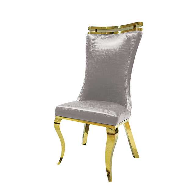 Palazzo Gold Chair (2/CTN) - U&U Home Budget Furniture (Carteret, NJ)