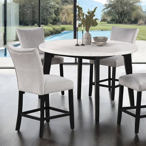 Sabro 5 Pc Dining Table Set Black - U&U Home Budget Furniture (Carteret, NJ)